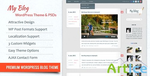 ThemeForest - My Blog v1.0 - WordPress Theme