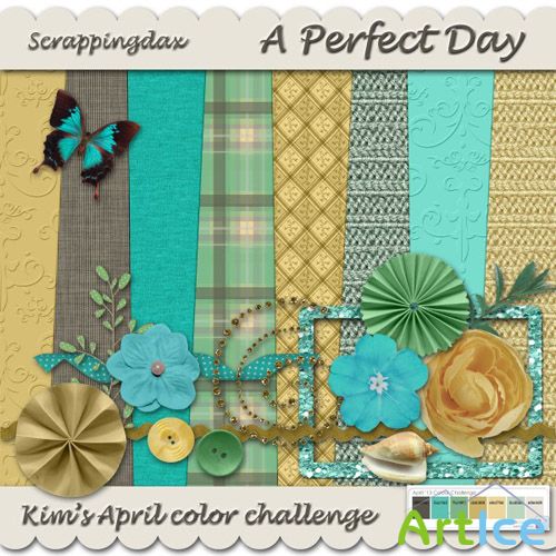 Scrap Set - A Perfect Day PNG and JPG Files