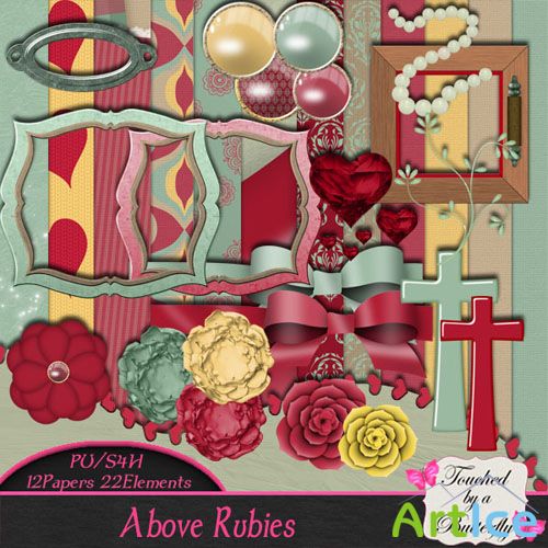 Scrap Set - Above Rubies PNG and JPG Files