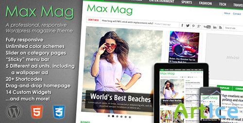 ThemeForest - Max Mag v1.09 - Responsive Wordpress Magazine Theme (Update)