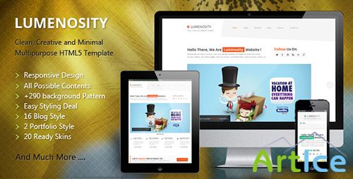 ThemeForest - LUMENOSITY - Multipurpose Responsive HTML5 Theme - RIP