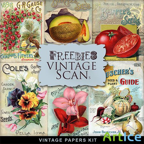 Scrap-kit - Vintage Seed Cards