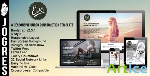 ThemeForest - Eve - Responsive Underconstruction Theme - RIP