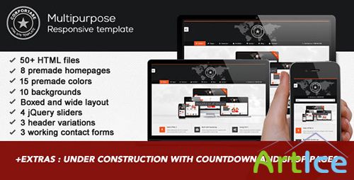 ThemeForest - Corportase multipurpose responsive site template - RIP