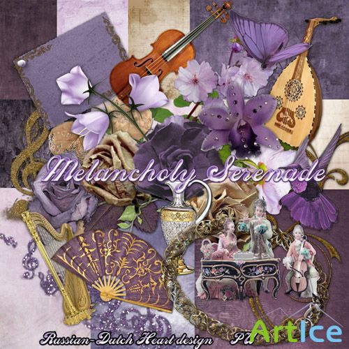 Scrap Set - Melancholy Serenade PNG and JPG Files