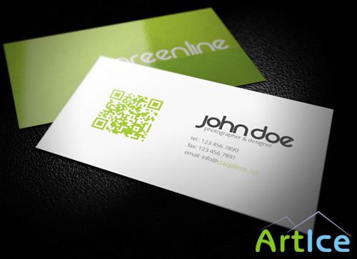 Green Business Card Template