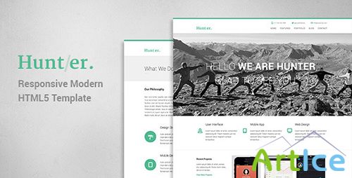 ThemeForest - Hunter - Responsive Modern HTML5 Template - RIP