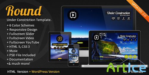 ThemeForest - Round v2.0 - Responsive, Fullscreen, Under Construction