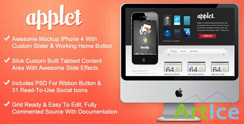 ThemeForest - Applet - Interactive App Site Template