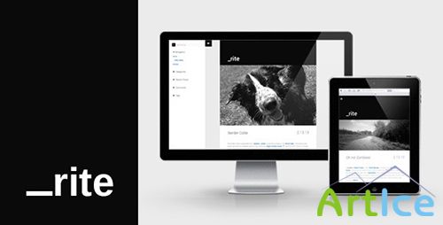 ThemeForest - _rite : Minimal, Responsive, Blog - RIP