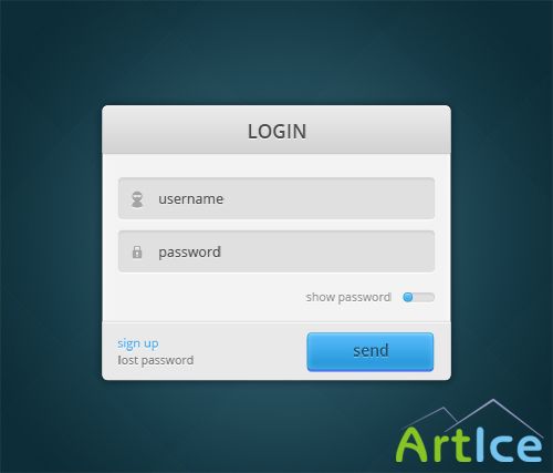 PSD Web Design - White Login Form Box