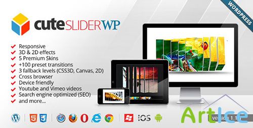 CodeCanyon - Cute Slider WP - 3D & 2D HTML5 WordPress Slider