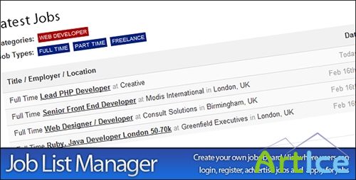 CodeCanyon - Job List Manager