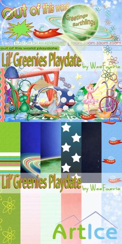 Scrap Set - LilGreenies Playdate PNG and JPG Files