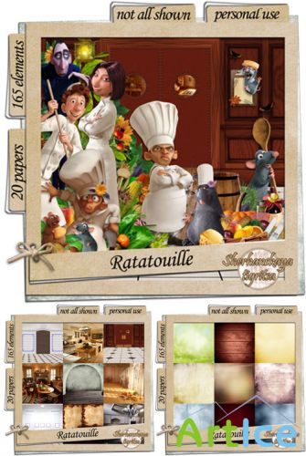 Scrap Set - Ratatouille PNG and JPG Files