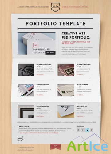 Pixeden - Charta Psd Creative Portfolio Design