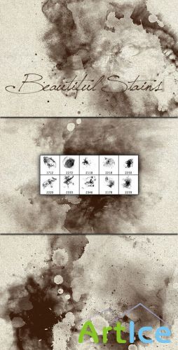 WeGraphics - Beautiful Stains Photoshop Brushes