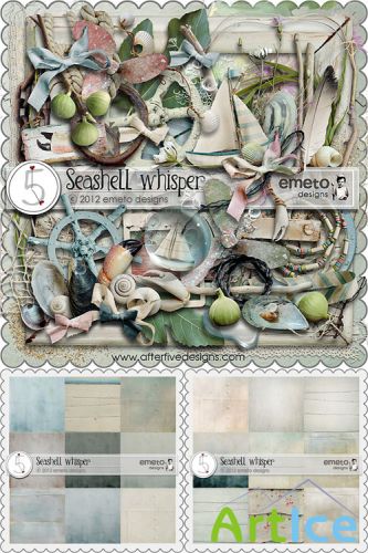 Scrap Set - Seashell Whisper PNG and JPG Files