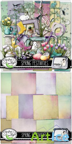 Scrap Set - Spring Festivities PNG and JPG Files