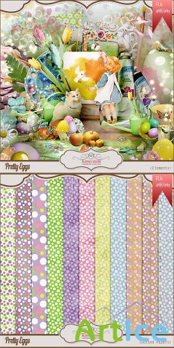 Scrap Set - Pretty Eggs PNG and JPG Files