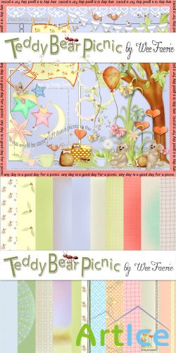 Scrap Set - Teddy Bear Picnic PNG and JPG Files