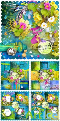 Scrap Set - Joyful Spring PNG and JPG Files