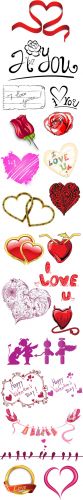 Designtnt - Valentines Vector Elements Set 1