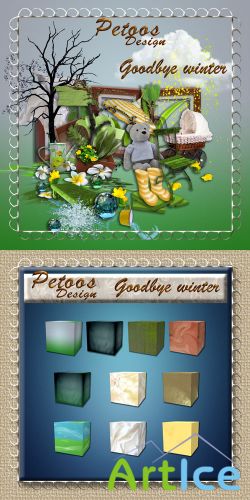 Scrap Set - Goodbye Winter PNG and JPG Files