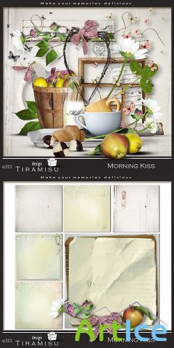 Scrap Set - Morning Kiss PNG and JPG Files