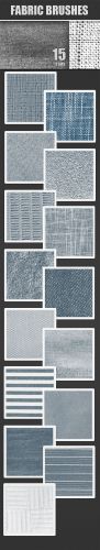 Designtnt - Fabric Photoshop Brushes Set 1