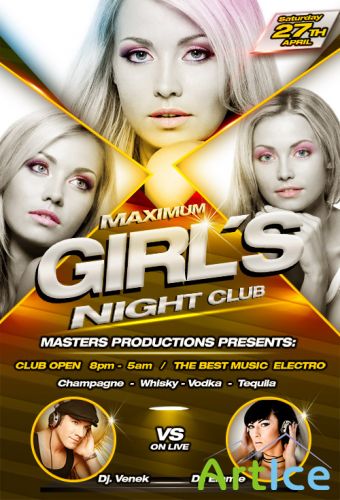 PSD Source - Maximum Girls Flyer