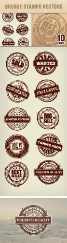 Designtnt - Grunge Stamps Vector Set 2