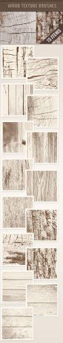 Designtnt - Wood Photoshop Brushes Set 1