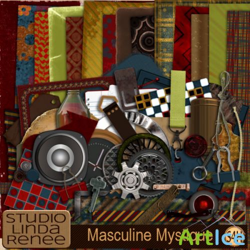 Scrap Set - Masculine Mystique PNG and JPG Files