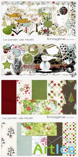 Scrap Set - Le Jardin de Noel PNG and JPG Files