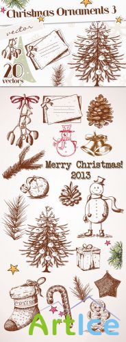 Designtnt - Christmas Vector Ornaments Set 3