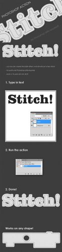 Designtnt - Stitched Leather Photoshop Addon