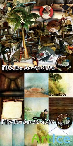 Scrap Set - Pirates Adventure PNG and JPG Files