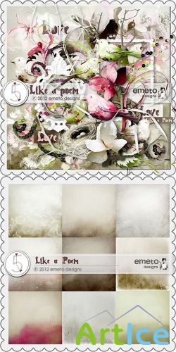 Scrap Set - Like a Poem PNG and JPG FIles