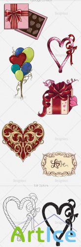 Vector Valentines Set 1