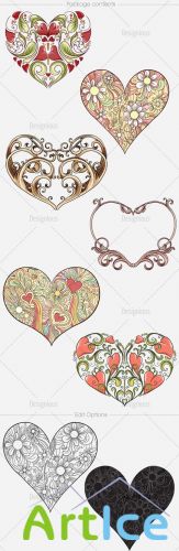 Vector Love Hearts Set 1