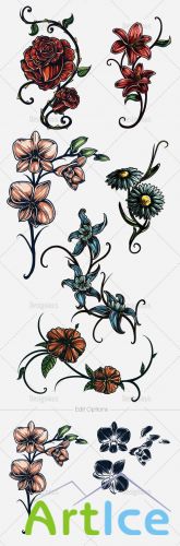 Vector Floral Set 2