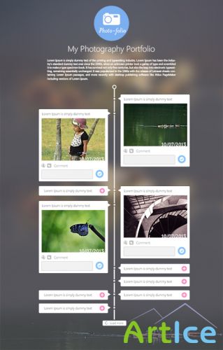 PSD Web Template - Photography Portfolio Website Theme