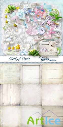 Scrap Set - Baby Time PNG and JPG Files