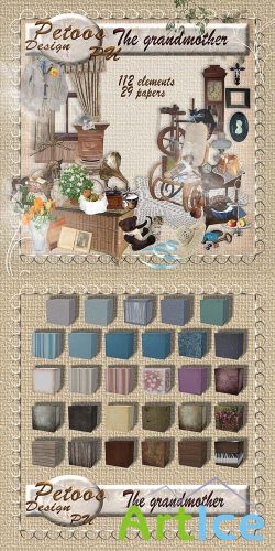 Scrap Set - The Grandmother PNG and JPG Files