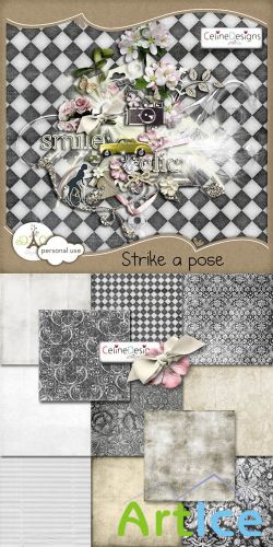 Scrap Set - Strike a Pose PNG and JPG Files