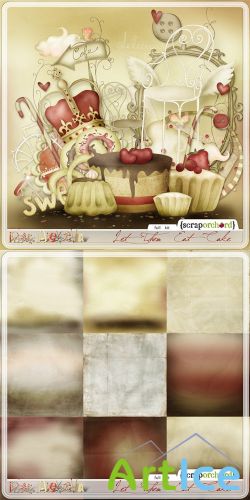 Scrap Set - Let them Eat Cake PNG and JPG Files