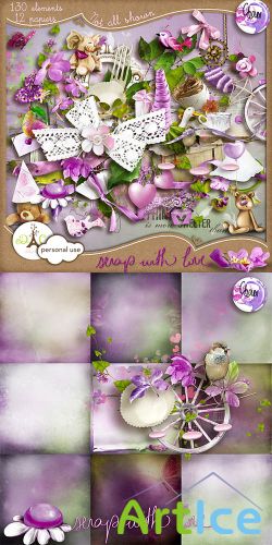 Scrap Set - Scrap With Love PNG and JPG Files