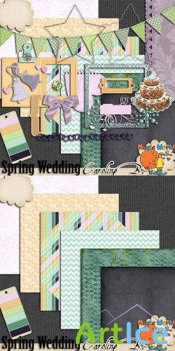 Scrap Set - Spring Wedding PNG and JPG Files