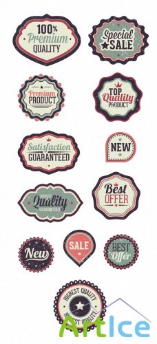 Vintage Badges Set 1